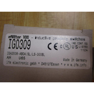 IFM Efector IG0309 Sensor  IGA2008-ABOASL
