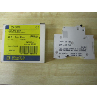 Square D 24509 Merlin Gerin Breaker 20A MG24509 Schneider