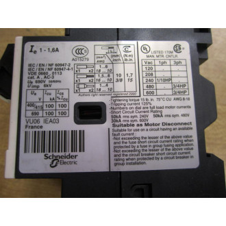 Telemecanique GV2ME06 Motor Circuit Breaker 034305