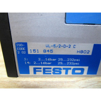 Festo UL-52-D-2 C Valve UL52D2C - New No Box