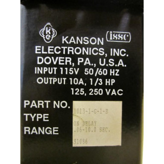 ISSC 1013-1-G-1-B Timing Relay 10131G1B Range .06-10.0 - Used