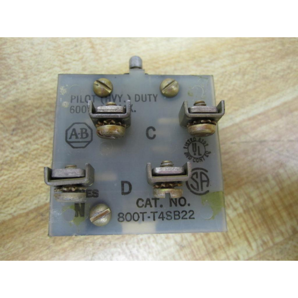 Allen Bradley 800T-T4SB22 Contact Block 800TT4SB22 Series N - Used