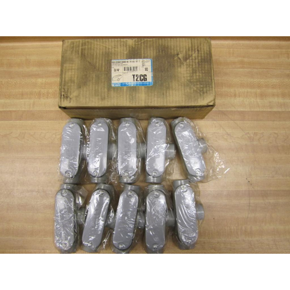 Topaz T2CG Rigid Conduit Bodies With Covers And Gasket (Pack of 10)