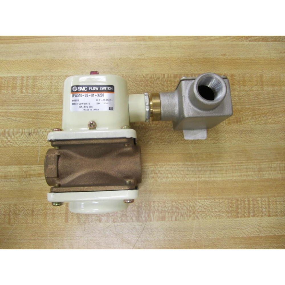 SMC IFW510-03-01-X288 Flow Switch Press. 0.1-0.6MPa IFW5100301X288 - New No Box