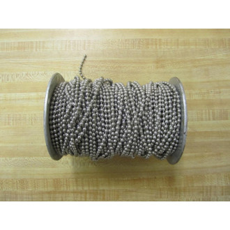 Pasco 1124 Brass Bead Chain Length 200' Nickel Plated - New No Box