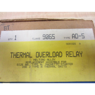 Square D 9065-AO-5 Overload Relay 9065-A0-5