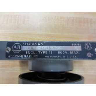 Allen Bradley 800P-1S1NBS Push Button Series C 800P1S1NBS - Used