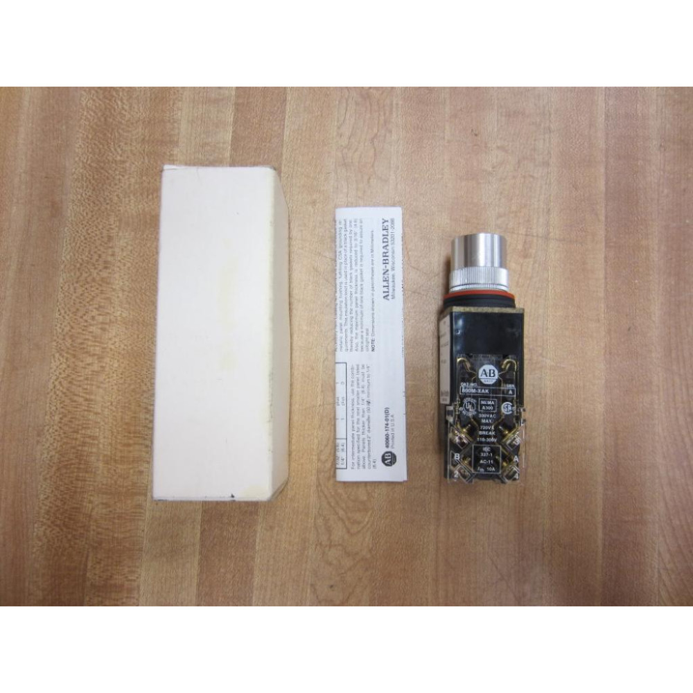 Allen Bradley 800MR-QAL24GAK Small Round Illuminated Push Button