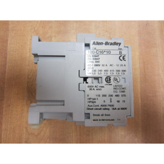 Allen Bradley 100-C16D10 Contactor 100C16D10 Series B