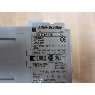 Allen Bradley 100-C16D10 Contactor 100C16D10 Series B