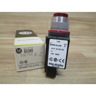 Allen Bradley 800MR-QL24RS Pilot Light 800MRQL24RS Red