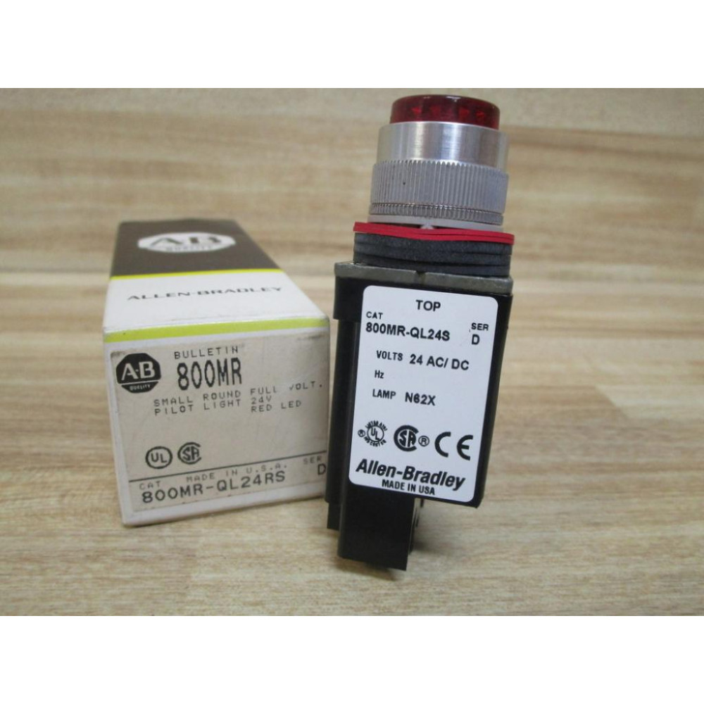 Allen Bradley 800MR-QL24RS Pilot Light 800MRQL24RS Red