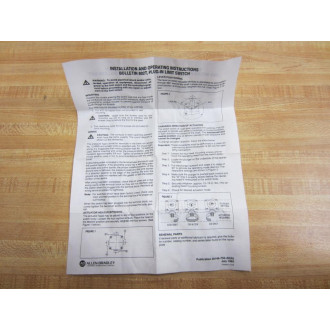 Allen Bradley 802T-HTP Limit Switch 802THTP Series J