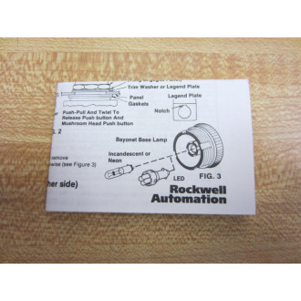 Allen Bradley 800H-DR1JA Push Button 800HDR1JA