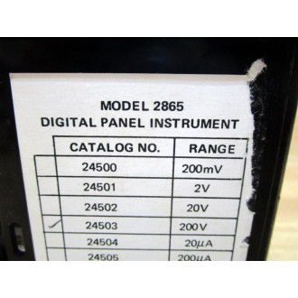 Simpson Electric Company 24503 Digital Panel Instrument - Used