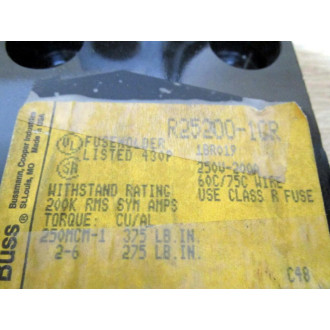 Bussmann R25200-1CR Fuseholder R252001CR - Used