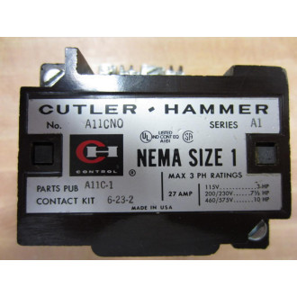 Cutler Hammer A11CNO Eaton Starter - Used