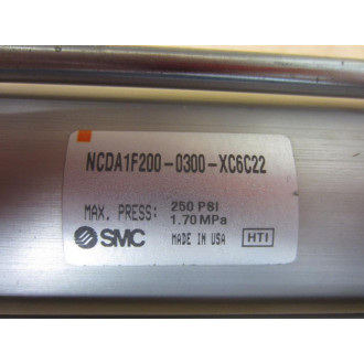 SMC NCDA1F200-0300-XC6C22 Actuator NCDA1F2000300XC6C22 - Used