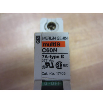Merlin Gerin 17405 Square D Breaker 7A MG17405 Schneider - Used