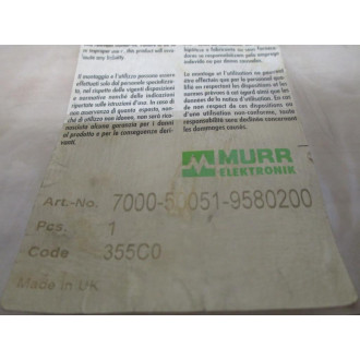 Murr 7000-50051-9580200 Cable Assembly