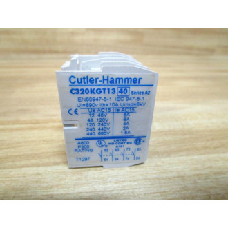 Cutler Hammer C320KGT13 Eaton Auxiliary Contact Series A2