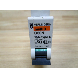 Merlin Gerin 17416 Square D Breaker 15A MG17416 Schneider - Used