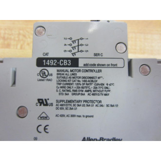 Allen Bradley 1492-CB3 H 030 Circuit Breaker Ser. C - New No Box