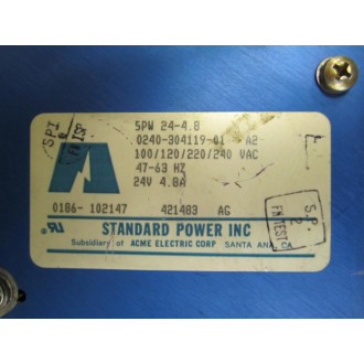 Standard Power 0240-304119-01 024030411901 Power Supply - Used