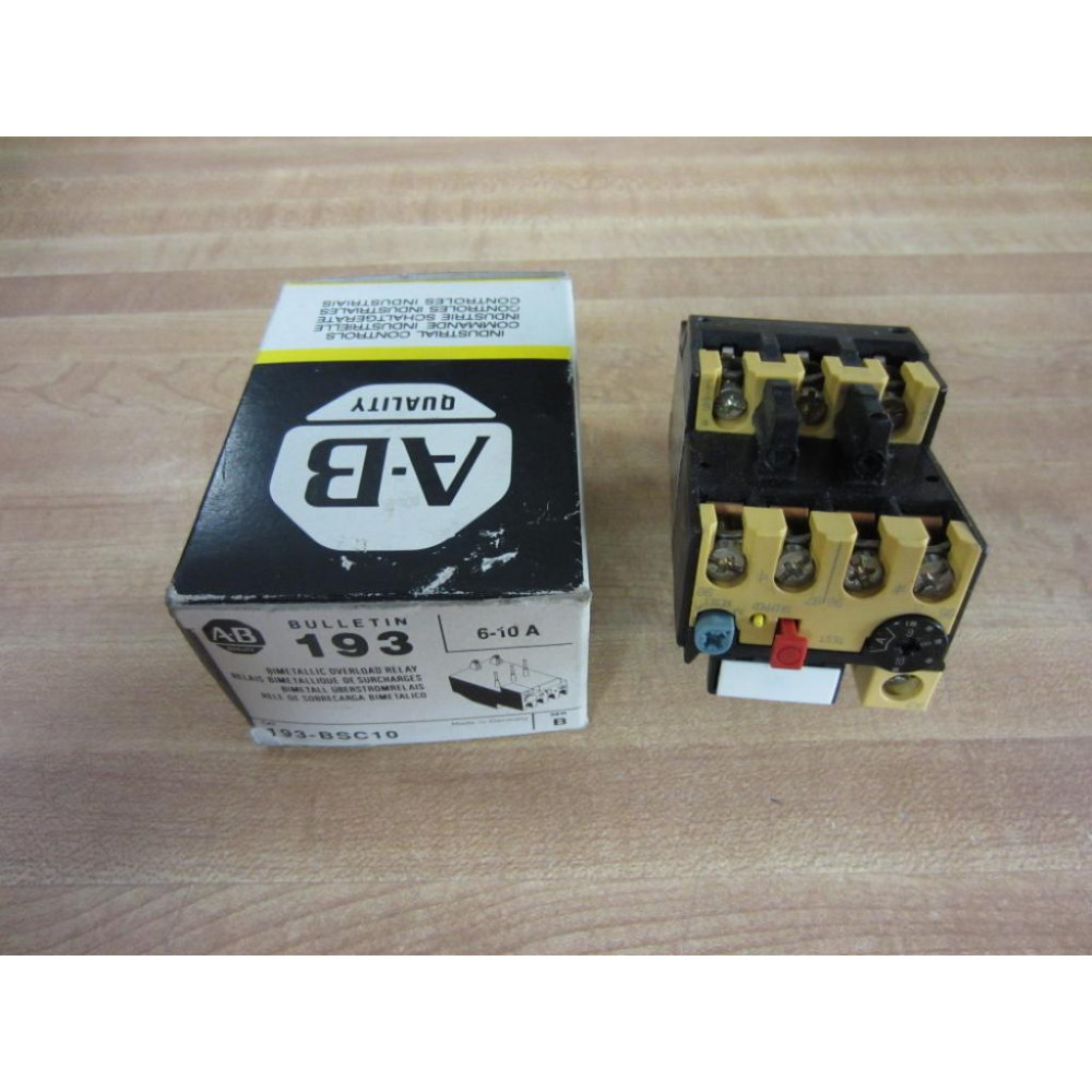Allen Bradley 193-BSC 10 Overload Relay 193BSC10 Ser B