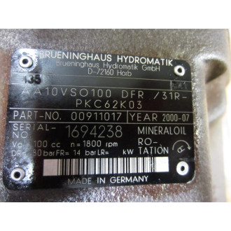 Brueninghaus Hydromatik AA10VSO100 DFR 31R-PKC62K03 Pump - New No Box