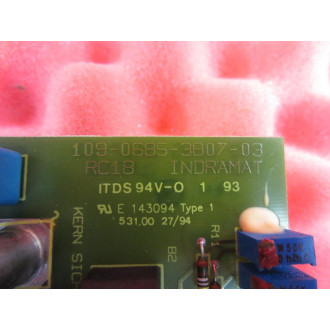 Indramat 109-0685-3B07-03 RC18 Circuit Board 109-0685-3A07-03 A02 - Used
