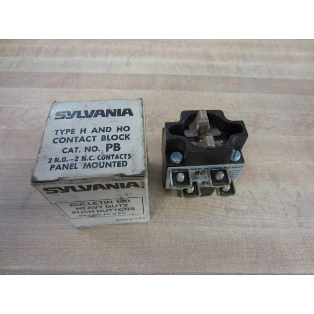 Sylvania PB Contact Block Type H and HF