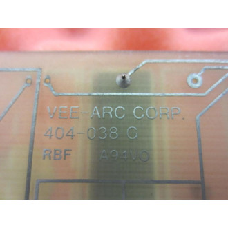 Vee-Arc PC7000-900-721 Circuit Control Board 404-038 G - Used