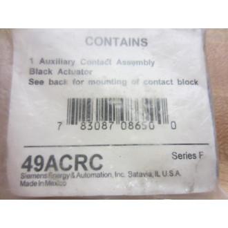Siemens 49ACRC Furnas Auxiliary Contact Assembly Series F
