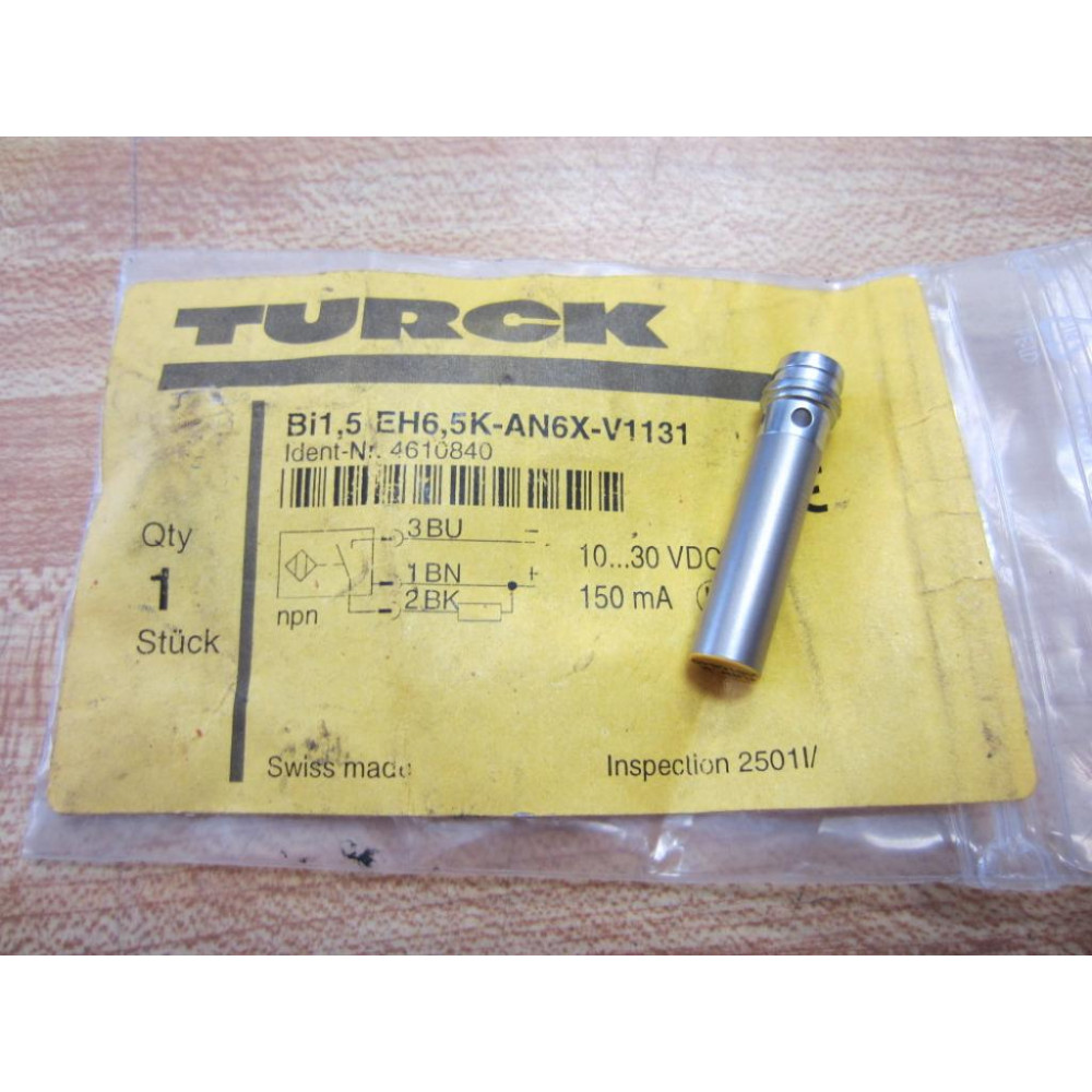 Turck 4610840 Proximity Switch Sensor Bi1,5 EH6,5K-AN6X-V1131
