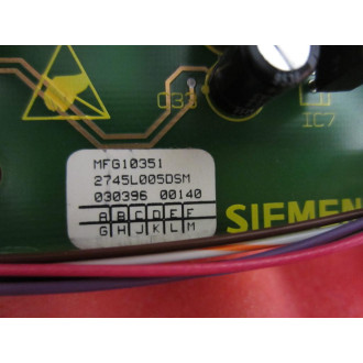 Siemens G85139-C2745-A075 Circuit Board G85139C2745A Iss. C - Parts Only