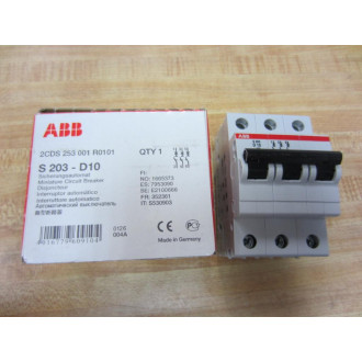 ABB S 203 D-10 Miniature Circuit Breaker S203D10 S203-D10