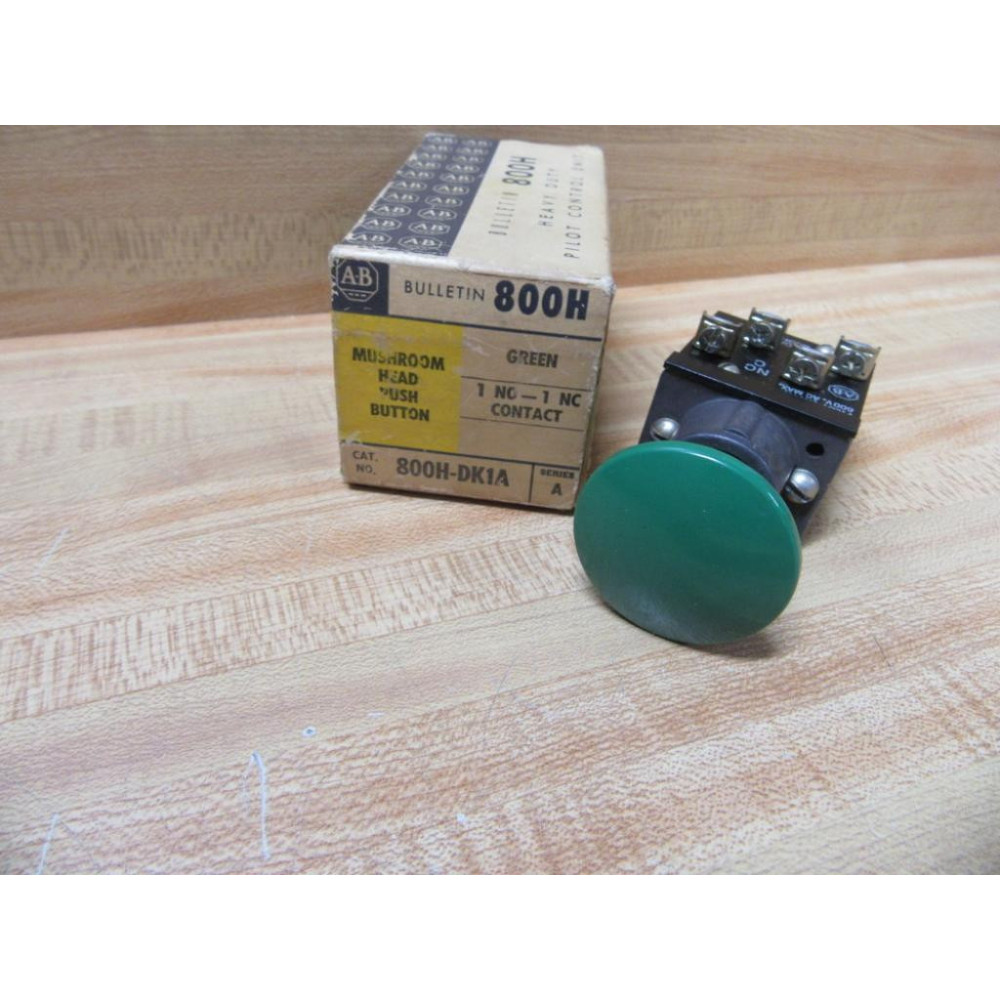 Allen Bradley 800H-DK1A Pushbutton 800HDK1A Green Button