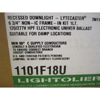 Lightolier 1101F18U Uniframe Non IC Frame In Kit 6 34"