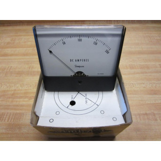 Simpson 1329 Meter 4.5 Inch 0-200 DC Amps