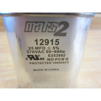 Mars 2 12915 Motor Run Capacitor 25MFD 370VAC 50~60Hz