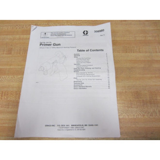 Graco 241778 Primer Spray Gun XT Series 100 PSI Max 308980 Manual ONLY! - Used