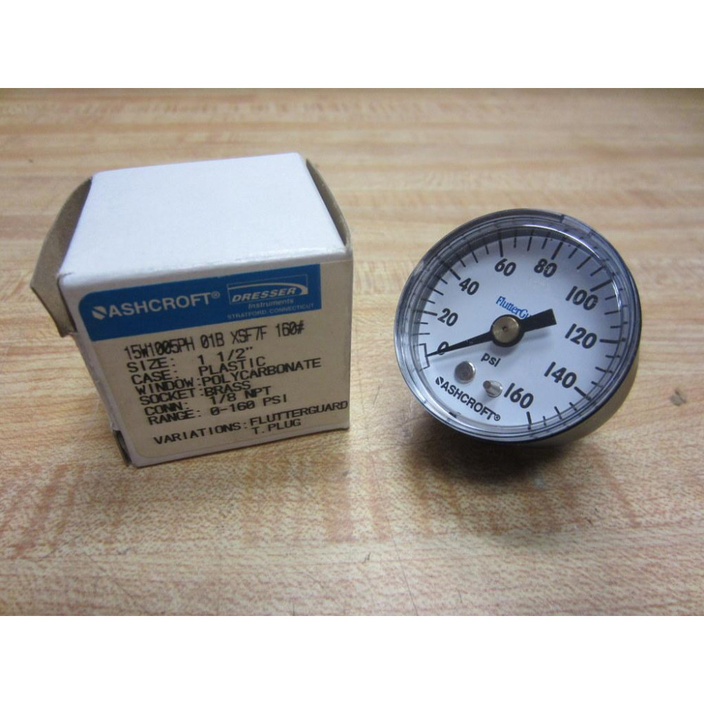 Ashcroft 15W1005PH 01B XSF7F 160 Gauge 160 PSI 18" Rear 15W1005PH01BXSF7F160