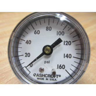 Ashcroft 20W1005 H 02B 160 Gauge 160 PSI 14" NPT Back Brass 20W1005H02B160