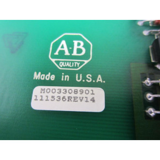 Allen Bradley 111536 PLC Board Rev 14 M003308901 - Used
