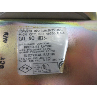 Dwyer 1823-5 Pressure Switch 18235