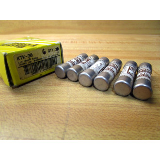 Buss KTK-30 Bussmann Fuse Cross Ref 4XC46 (Pack of 6)