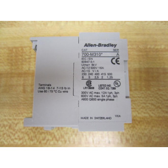 Allen Bradley 700-M310A1S Control Relay 700M310A1S