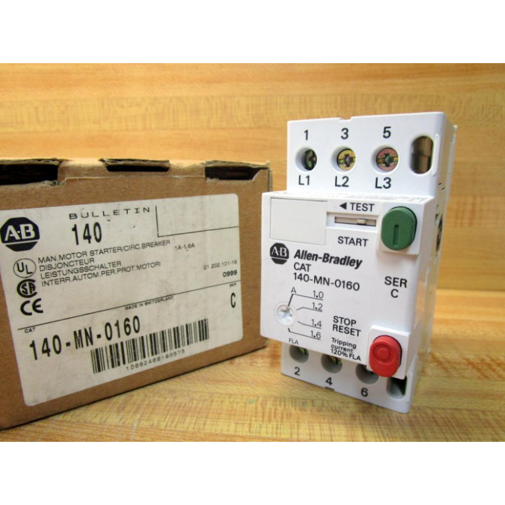 Allen Bradley 140-MN-0160 Manual Motor Starter 140MN0160 Series C
