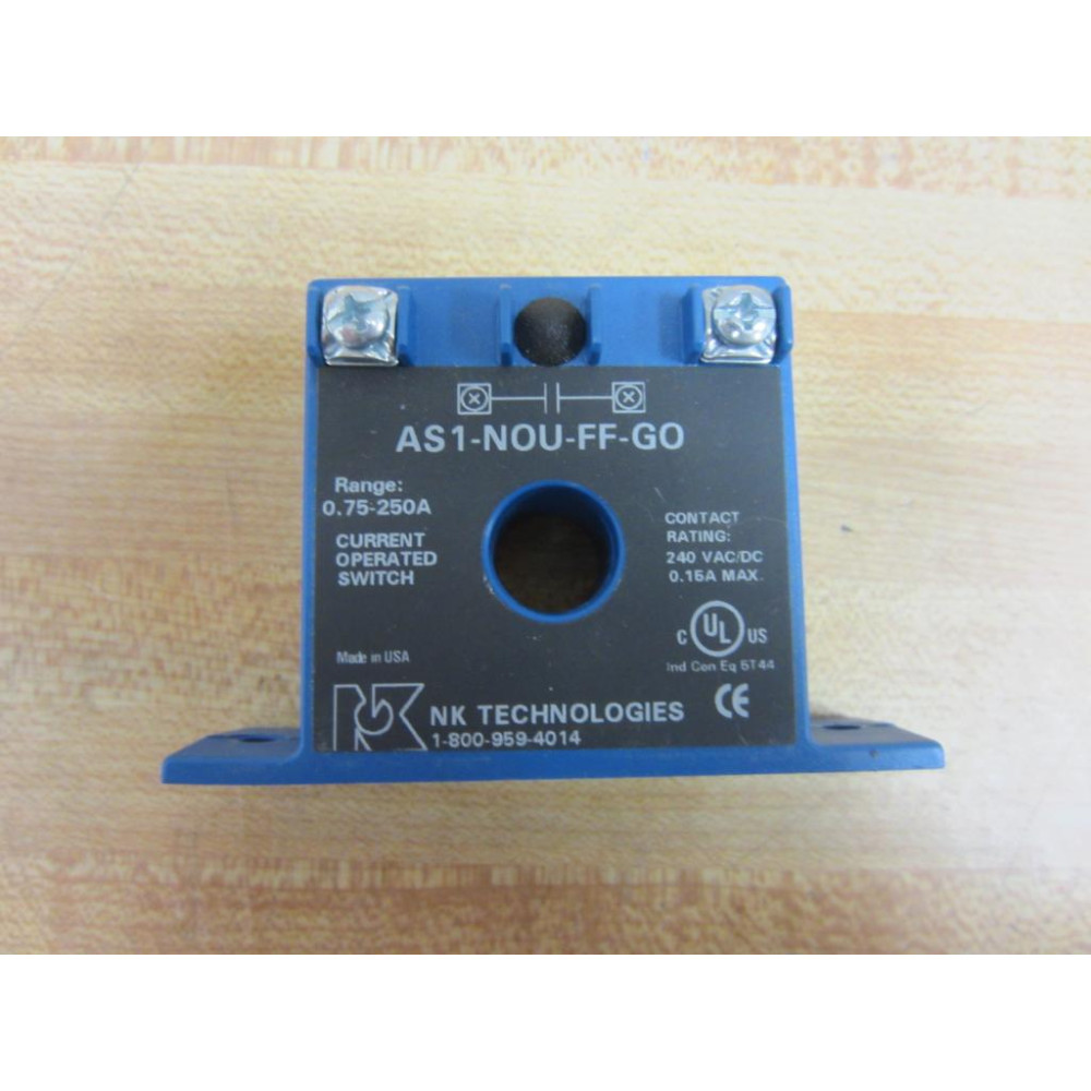NK Technologies AS1-NOU-FF-GO Current Operated Switch AS1NOUFFGO - New No Box